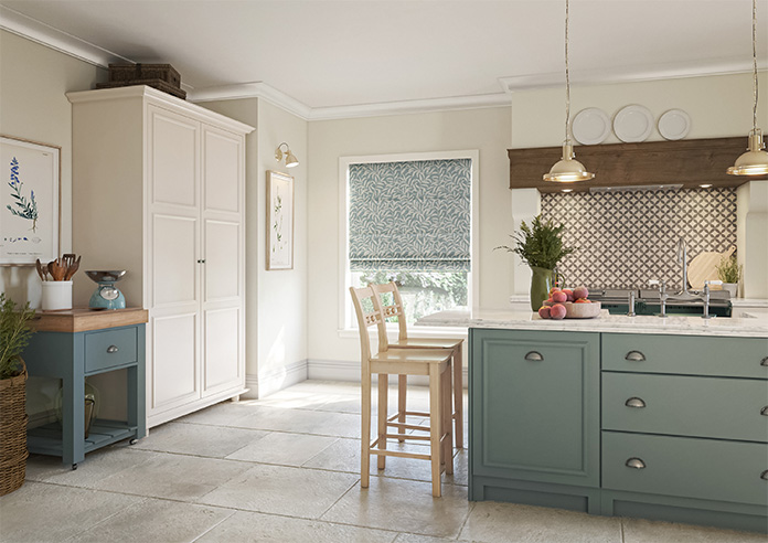 Trailing Vines, Victorian Blue - Roman Blind - Image 6